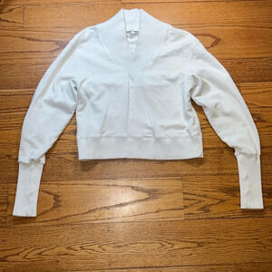 Agolde Los Angeles Cotton Cream Coastal Boyfriend-Fit Crew Neck QQ